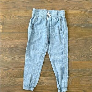 Athleta Chambray Washable Linen Joggers